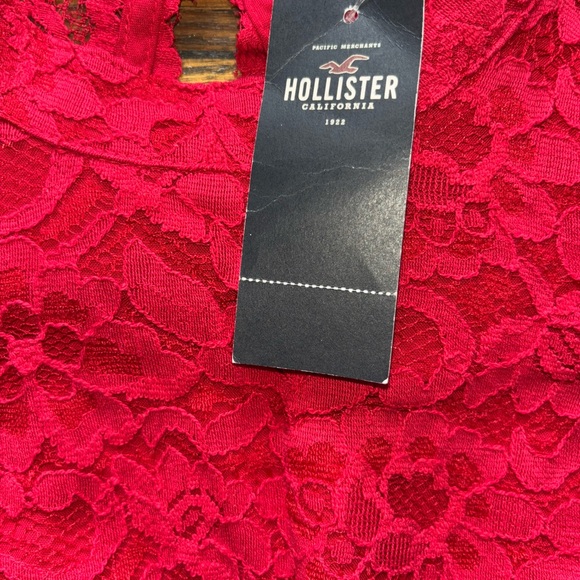 Hollister Red Lace Sleeveless Dress Woman’s Size M - Picture 7 of 15